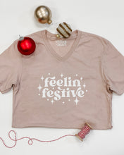Load image into Gallery viewer, Feelin' Festive V-Neck Tee