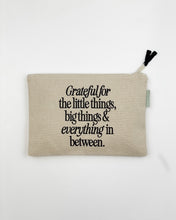 Load image into Gallery viewer, Grateful for the Little Things Large Zipper Pouch