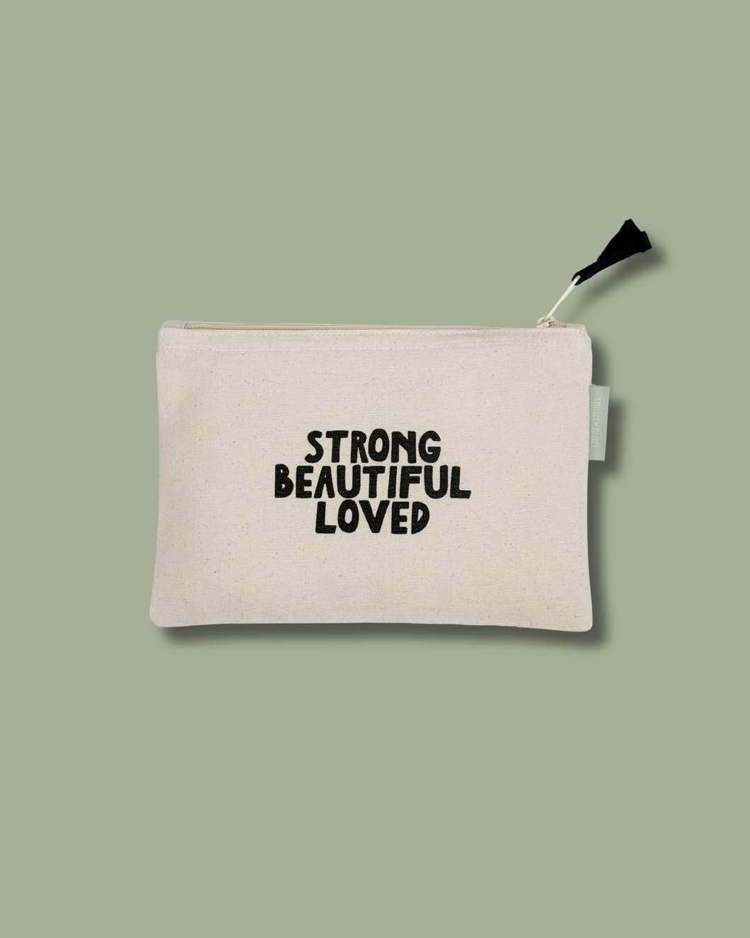 Strong Beautiful & Loved Small Zipper Pouch