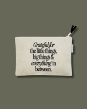 Load image into Gallery viewer, Grateful for the Little Things Large Zipper Pouch
