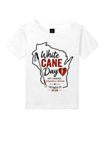 Load image into Gallery viewer, Toddler - 2026 White Cane Day Tee
