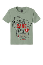 Load image into Gallery viewer, Youth - 2026 White Cane Day Tee
