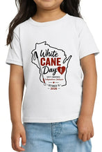 Load image into Gallery viewer, Toddler - 2026 White Cane Day Tee
