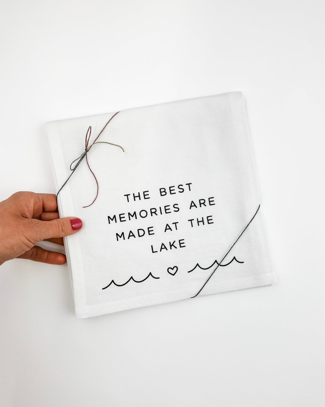 Memories at the Lake Tea Towel