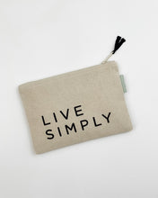 Load image into Gallery viewer, Live Simply Small Zipper Pouch
