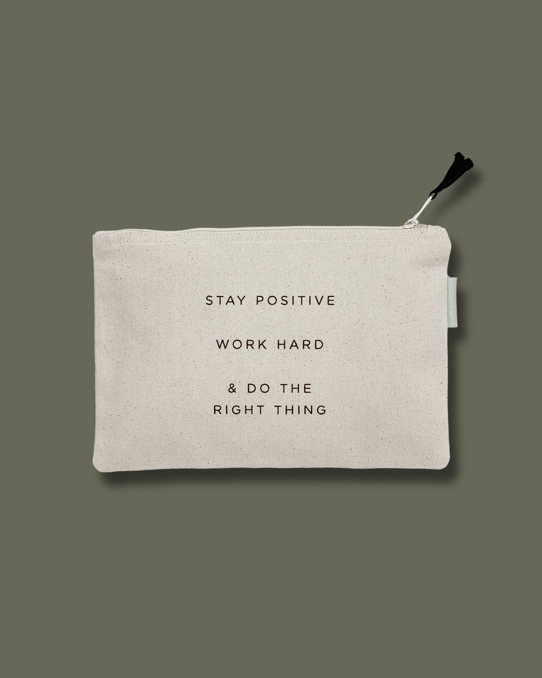 Stay Positive Large Zipper Pouch
